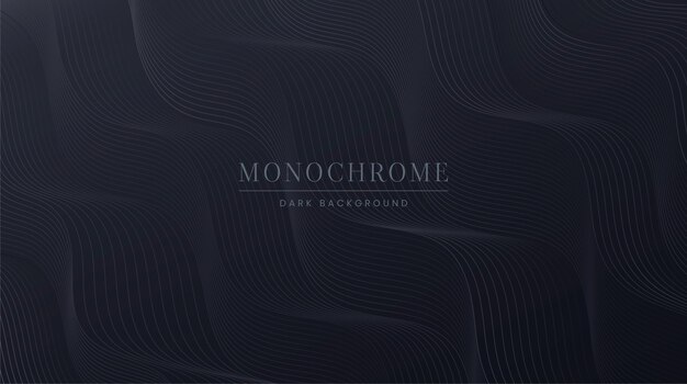 Free Vector gradient black background with wavy lines