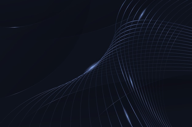 Gradient black background with wavy lines