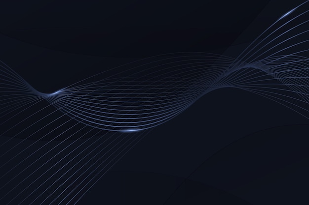 Gradient black background with wavy lines