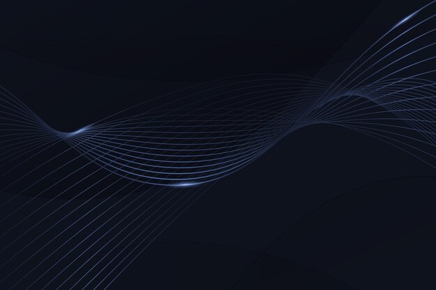 Gradient black background with wavy lines