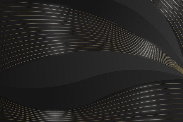 Gradient black background with wavy lines