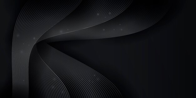 Gradient black background with wavy lines