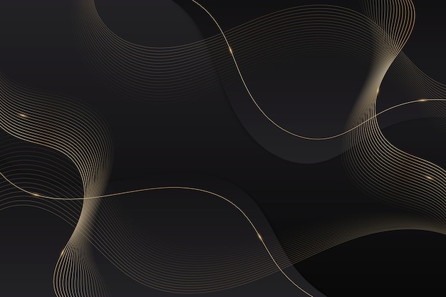 Gradient black background with wavy lines