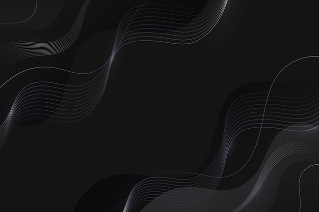 Gradient black background with wavy lines