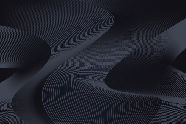 Gradient black background with wavy lines