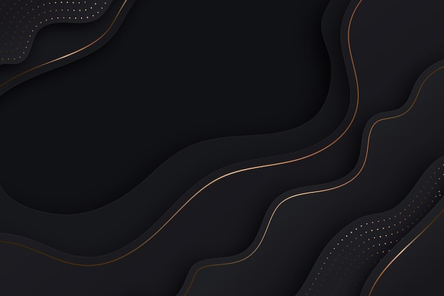 Gradient black background with wavy lines