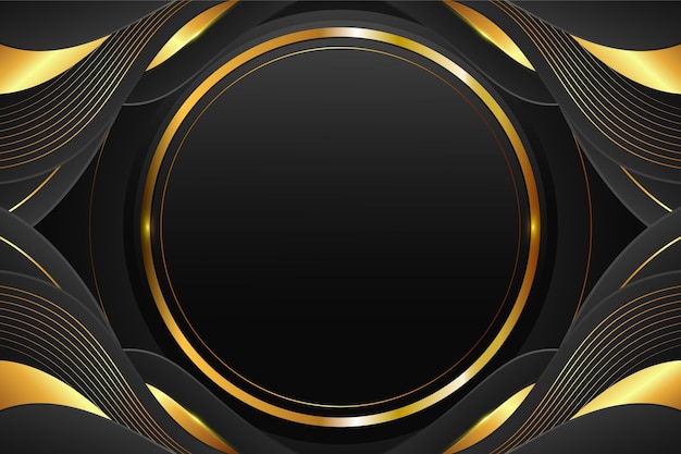 Gradient black backgrounds with golden frames