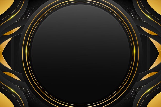 Gradient black backgrounds with golden frames