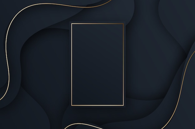 Gradient black backgrounds with golden frames