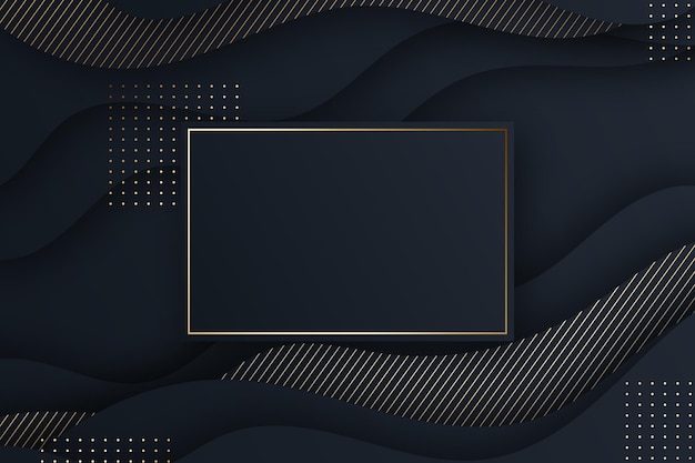 Gradient black backgrounds with golden frames