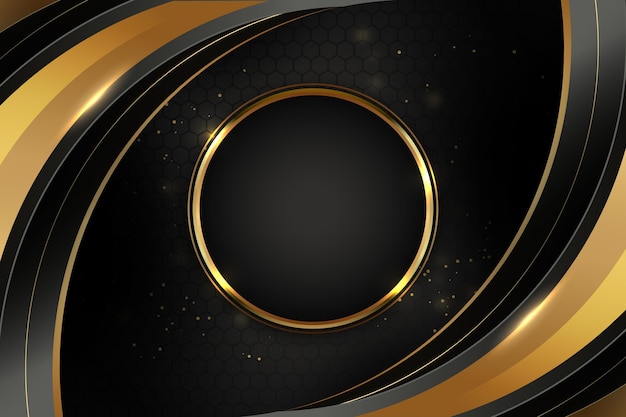 Gradient black backgrounds with golden frames