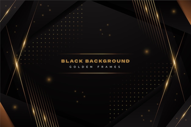 Gradient black backgrounds with golden frames