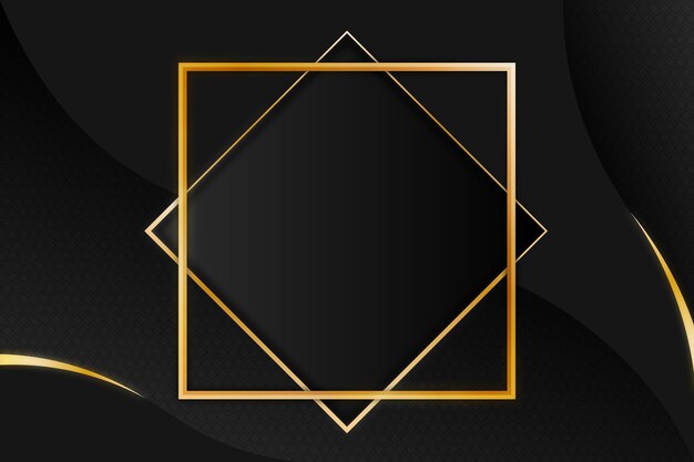 Gradient black backgrounds with golden frames