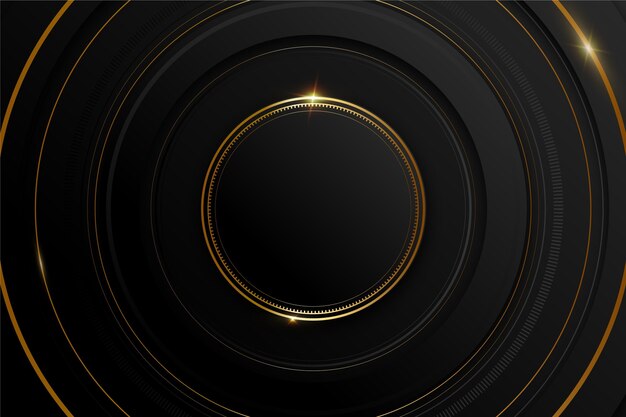 Gradient black backgrounds with golden frames