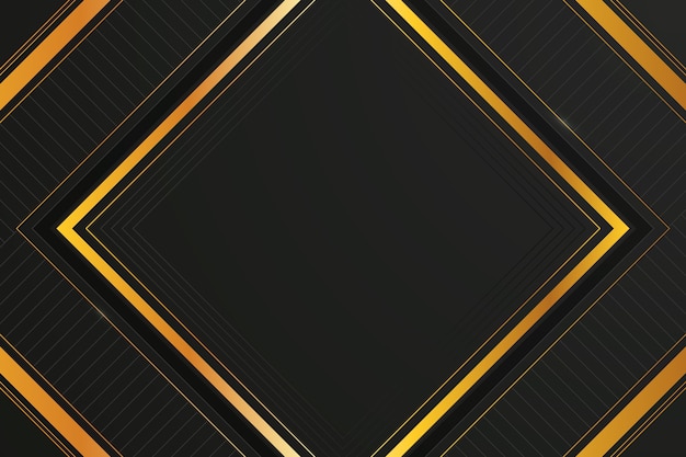 Free vector gradient black backgrounds with golden frames