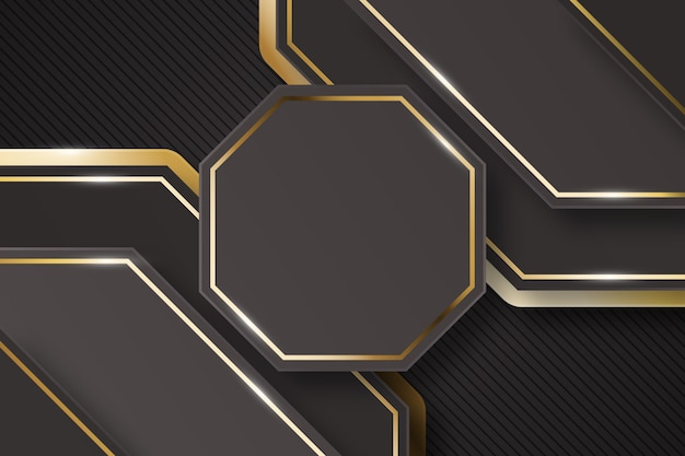 Gradient black backgrounds with golden frames