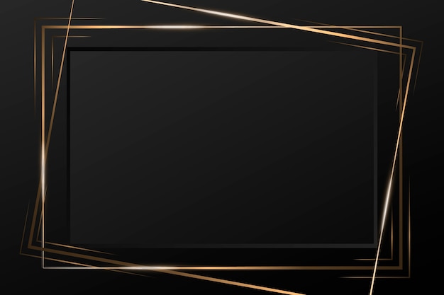 Gradient black backgrounds with golden frames