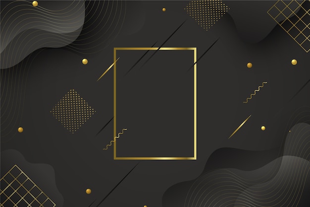 Gradient black backgrounds with golden frames