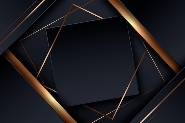 Gradient black backgrounds with golden frames