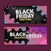 Free vector gradient black friday banners