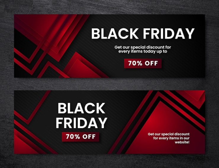 Free Vector gradient black friday banners