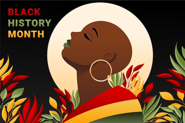 Gradient black history month background