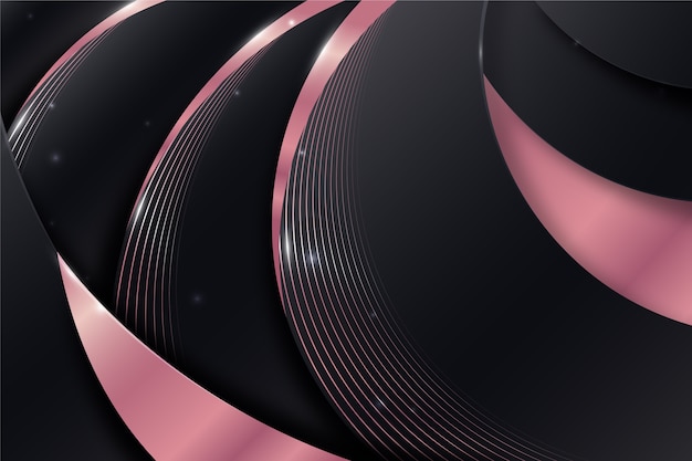 Free vector gradient black and rose gold background