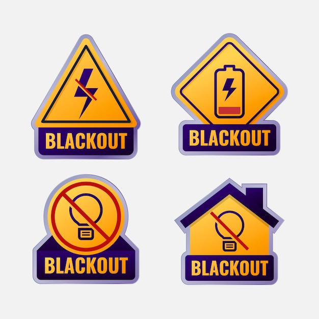 Gradient blackout labels collection