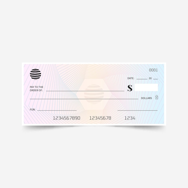 Gradient blank check template