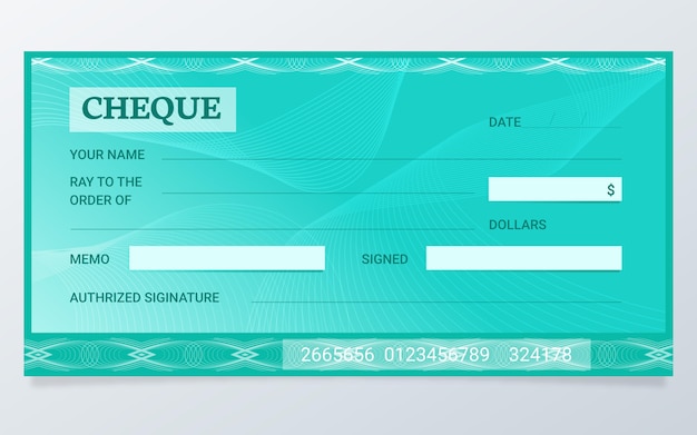 Free vector gradient blank check template