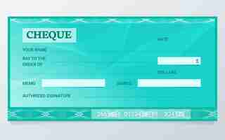 Free vector gradient blank check template