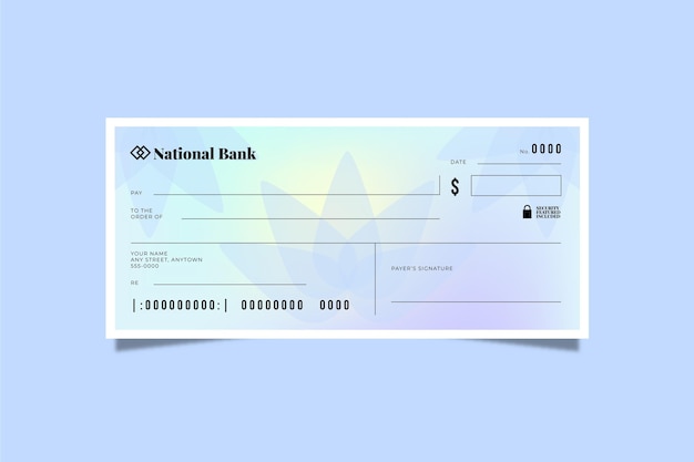 Gradient blank check template