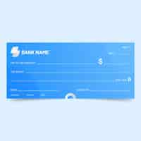 Free vector gradient blank check template