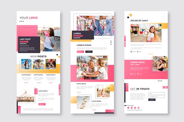 Free Vector gradient blog template design