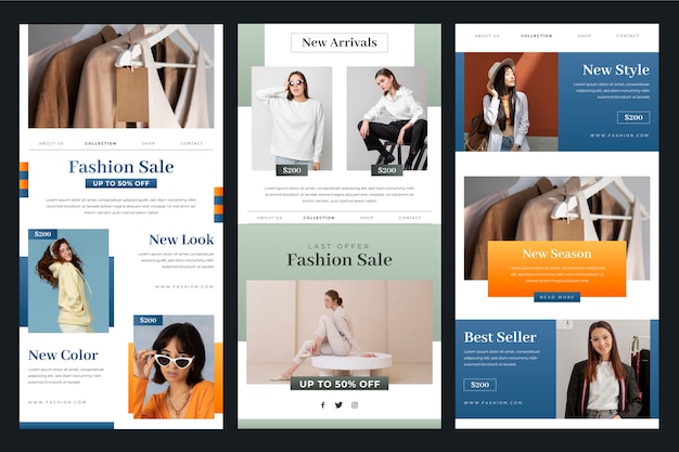 gradient blog template design