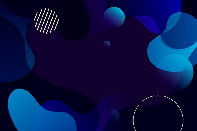 Free vector gradient blue background with abstract shapes