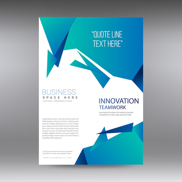 Gradient blue business brochure