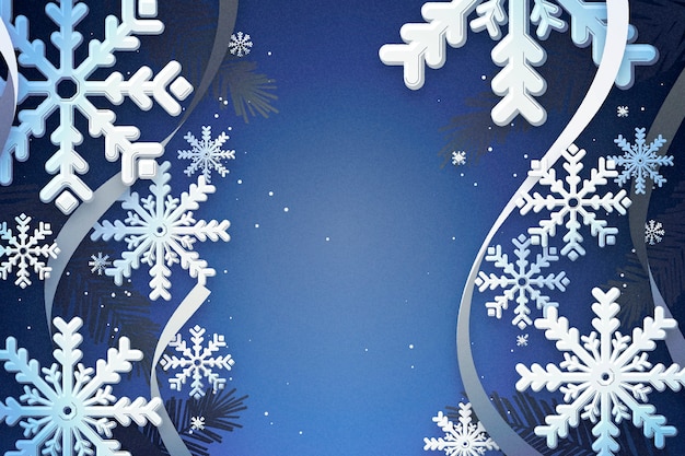 Free vector gradient blue and silver background for christmas season celebration