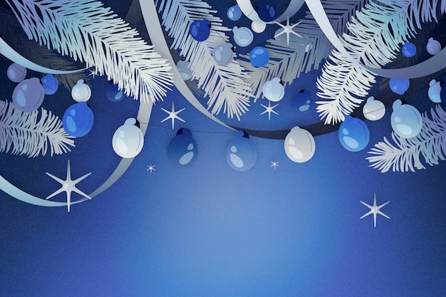 Gradient blue and silver background for christmas season celebration