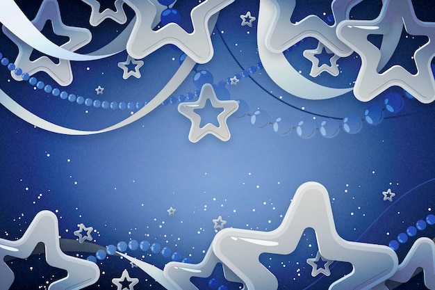 Free vector gradient blue and silver background for christmas season celebration