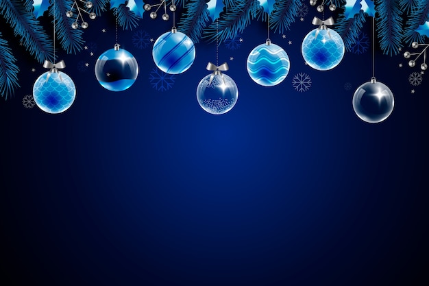 Gradient blue and silver background for christmas season