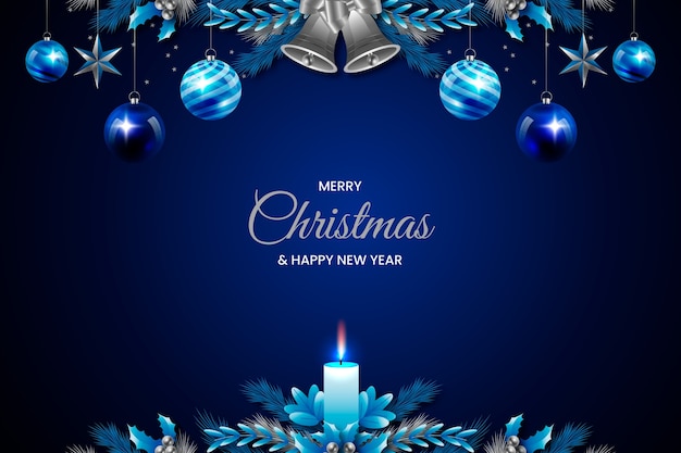 Gradient blue and silver background for christmas season