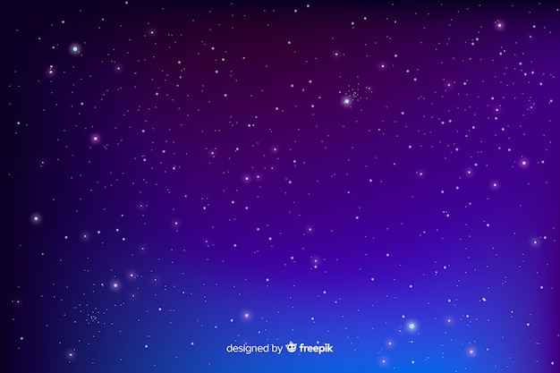 Gradient blue starry night background