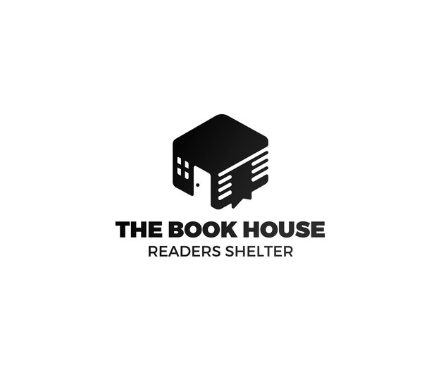 Приют для читателей с логотипом градиентной книги