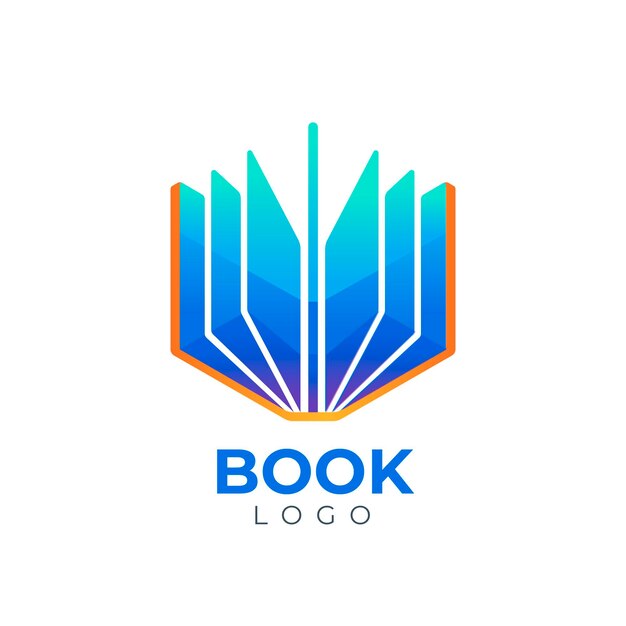 Gradient book logo template