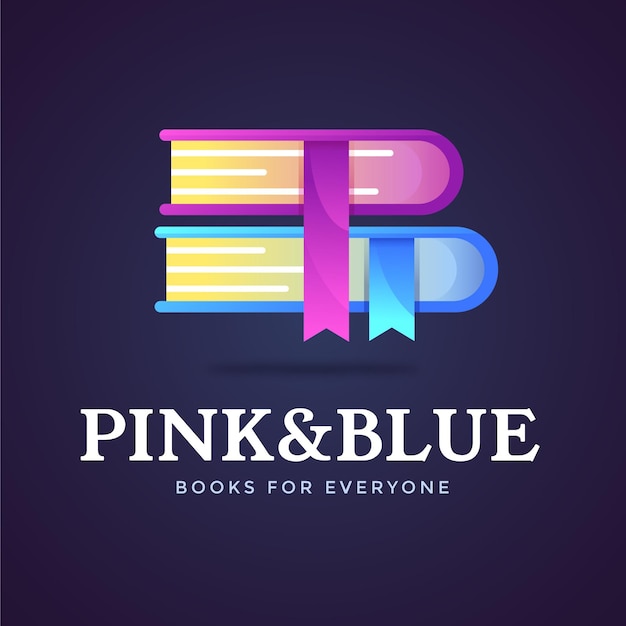 Gradient book logo template