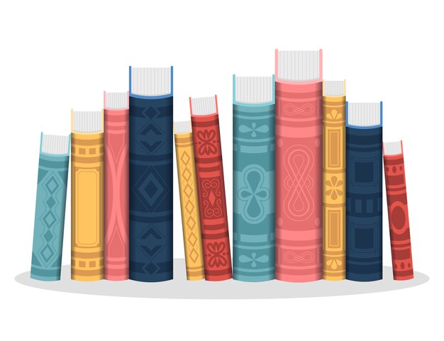 Gradient  book spine illustration