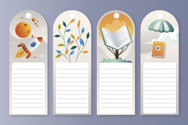 Gradient bookmark set