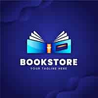 Free vector gradient bookstore logo