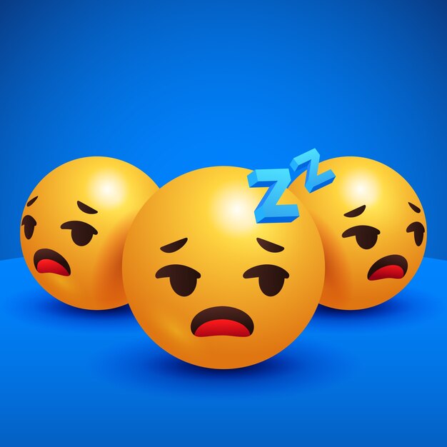 Gradient bored emoji illustration